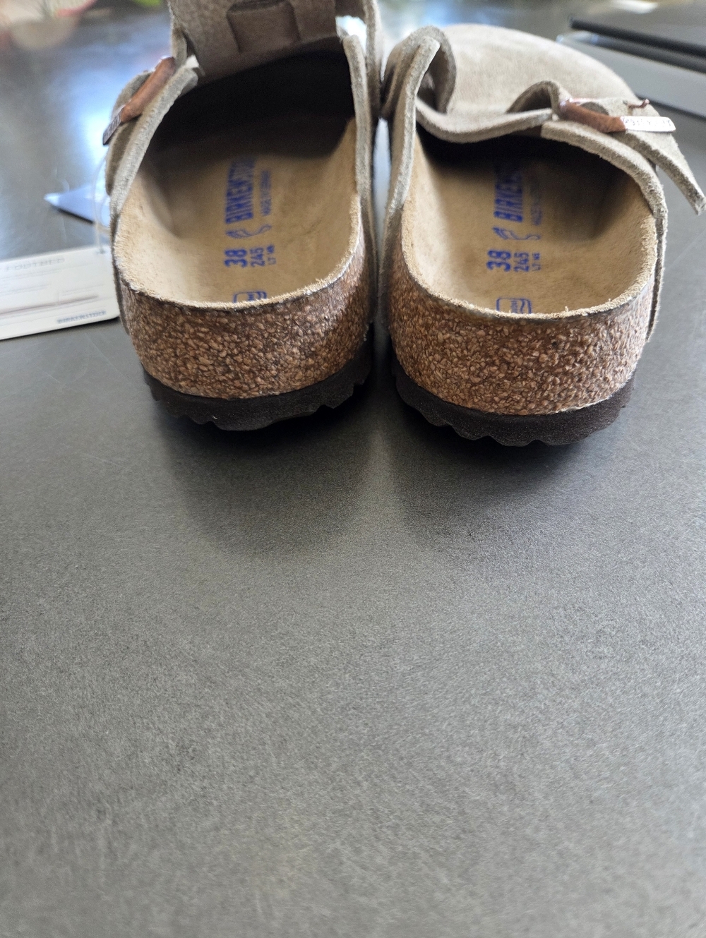 Birkenstock Boston Soft Footbed Suede Leather Size 38 New - Picture 6 of 10